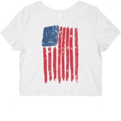 Ladies Slim Fit Crop Top Tee