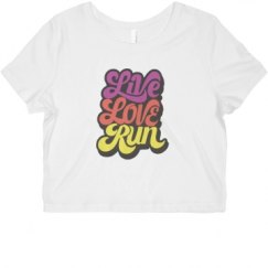 Ladies Slim Fit Crop Top Tee