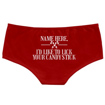 Custom Lick Your Candy Stick - Low-Rise Cheeky Underwear
