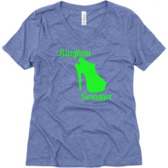 Ladies Relaxed Fit Super Soft Triblend V-Neck Tee