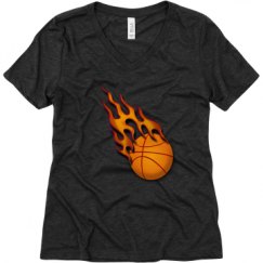 Ladies Relaxed Fit Super Soft Triblend V-Neck Tee