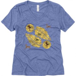 Ladies Relaxed Fit Super Soft Triblend V-Neck Tee