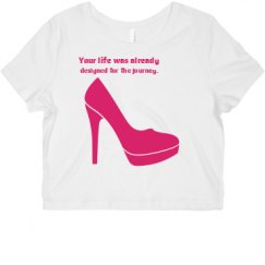 Ladies Slim Fit Crop Top Tee