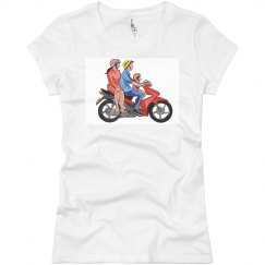 Girls Junior T Shirt - Family Bike Ride