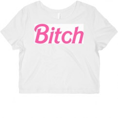 Ladies Slim Fit Crop Top Tee