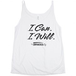 I Can. I Will.  flowy scoop tank