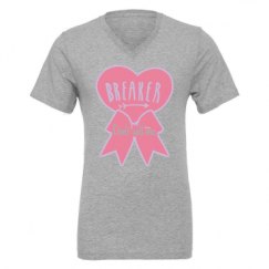 Unisex CVC Jersey V-Neck T-Shirt