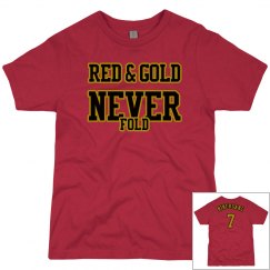 RED & GOLD #7 youth tee