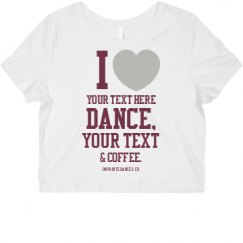 Ladies Slim Fit Crop Top Tee