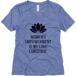 Ladies Relaxed Fit Super Soft Triblend V-Neck Tee