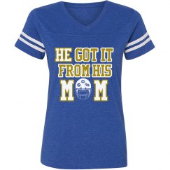 HE GOT IT FROM HIS MOM