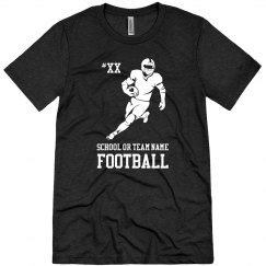 Add Your Team School Number Football Long Sleeve Shirt