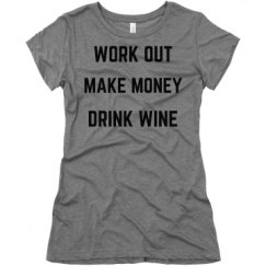 Ladies Slim Fit Super Soft Triblend Tee