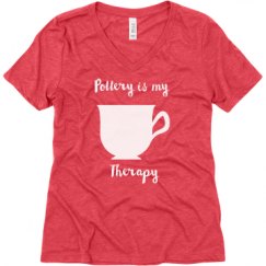 Ladies Relaxed Fit Super Soft Triblend V-Neck Tee