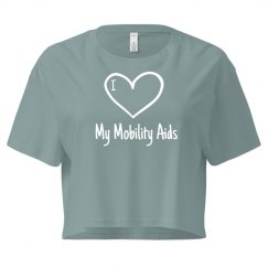 I Love My Mobility Aids Crop Top by Lucy LaRue