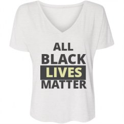 Ladies Flowy Slouchy V-Neck Tee