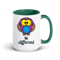 15oz Ceramic Mug with Color Inside