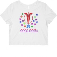 Ladies Slim Fit Crop Top Tee