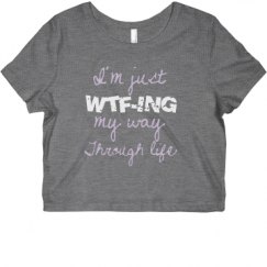 Ladies Slim Fit Crop Top Tee