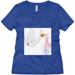 Ladies Relaxed Fit V-Neck Tee