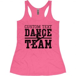 Athletic Text Custom Dance Team 