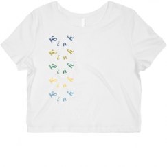 Ladies Slim Fit Crop Top Tee