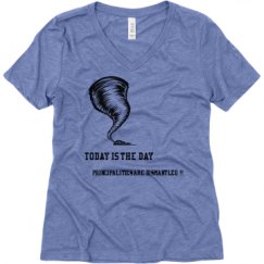 Ladies Relaxed Fit Super Soft Triblend V-Neck Tee