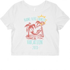 Ladies Slim Fit Crop Top Tee