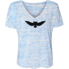 Ladies Flowy Slouchy V-Neck Tee