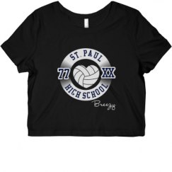 Ladies Slim Fit Crop Top Tee