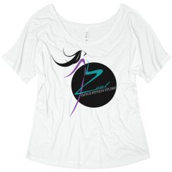 White Marble Flowy T shirt with Zeal Logo