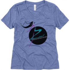 Ladies Relaxed Fit Super Soft Triblend V-Neck Tee