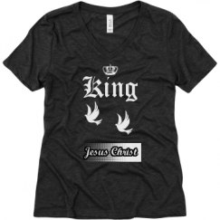 Ladies Relaxed Fit Super Soft Triblend V-Neck Tee