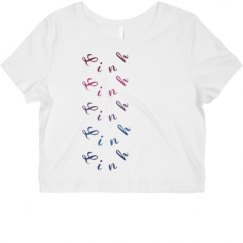 Ladies Slim Fit Crop Top Tee