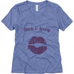 Ladies Relaxed Fit Super Soft Triblend V-Neck Tee