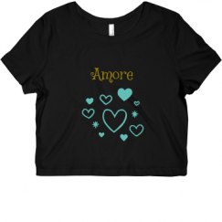 Ladies Slim Fit Crop Top Tee