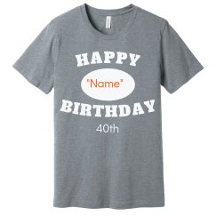 Personalized 40th bday