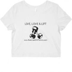 Ladies Slim Fit Crop Top Tee