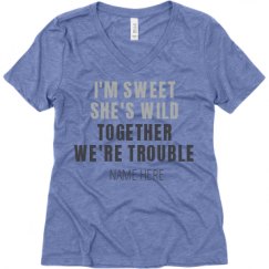 Ladies Relaxed Fit Super Soft Triblend V-Neck Tee