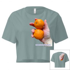 Mini Double Orange Hands Lucy LaRue Crop Top