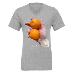 Unisex CVC Jersey V-Neck T-Shirt