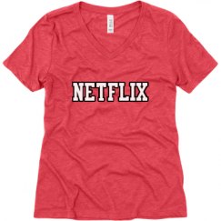 Ladies Relaxed Fit Super Soft Triblend V-Neck Tee