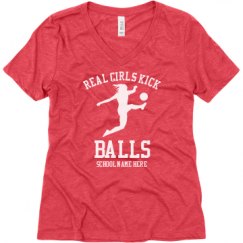 Ladies Relaxed Fit Super Soft Triblend V-Neck Tee