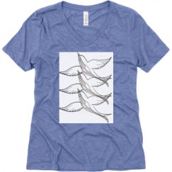 Ladies Relaxed Fit Super Soft Triblend V-Neck Tee