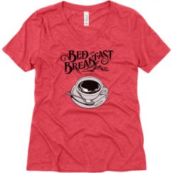 Ladies Relaxed Fit Super Soft Triblend V-Neck Tee