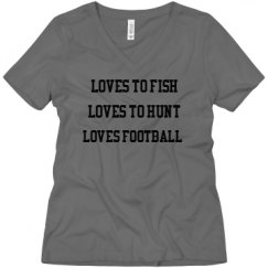 Ladies Relaxed Fit V-Neck Tee