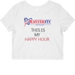 Ladies Slim Fit Crop Top Tee