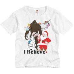 Youth I Believe Bigfoot Legends t-shirt