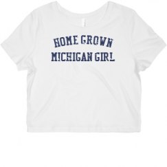 Ladies Slim Fit Crop Top Tee