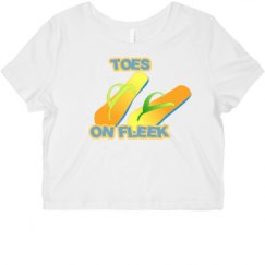 Ladies Slim Fit Crop Top Tee